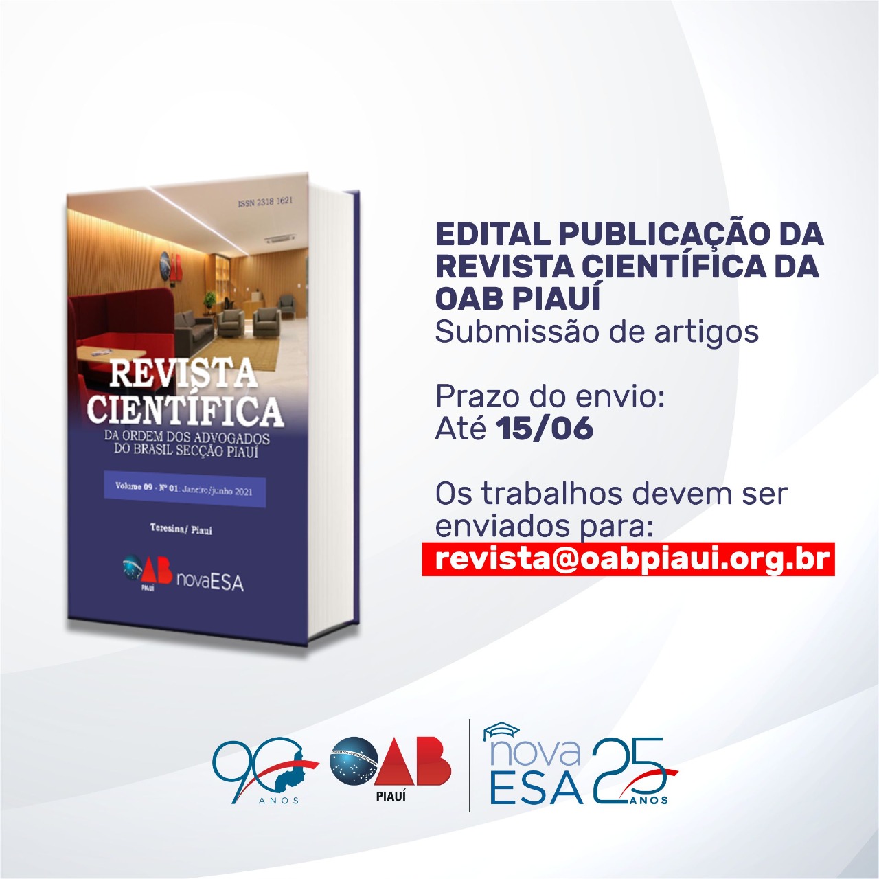 Chamada de Artigos para a 6ª edição da Revista da Advocacia