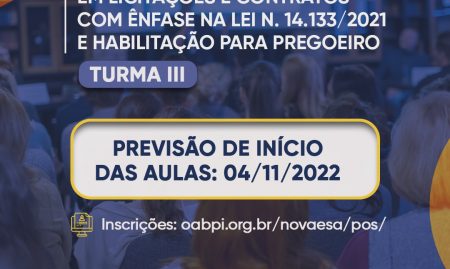 Pós-graduação em Licitações e Contratos abre vagas para turma III