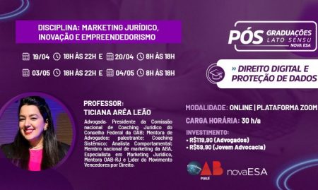 ESA-PI realiza curso de Marketing Jurídico e empreendedorismo ministrado pela renomada advogada Ticiana Arêa Leão