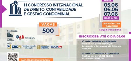 II Congresso Internacional de Direito, Contabilidade e Gestão Condominial